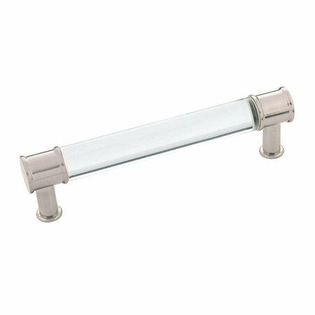 BELWITH PRODUCTS 128 mm Midway Cabinet Pull Center to Center, Crysacrylic with Satin Nickel BWP3635 CASN